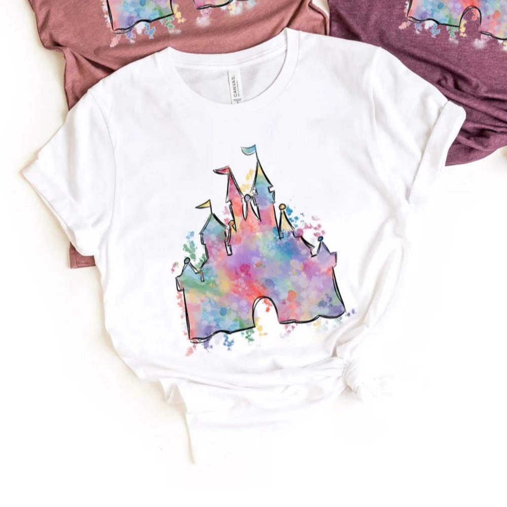 White Disney Castle Tee